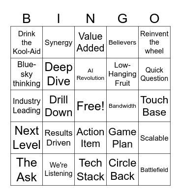 EA Bingo! Bingo Card