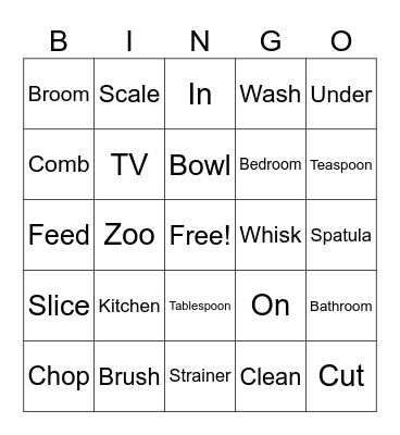 Winter School Bingo Card