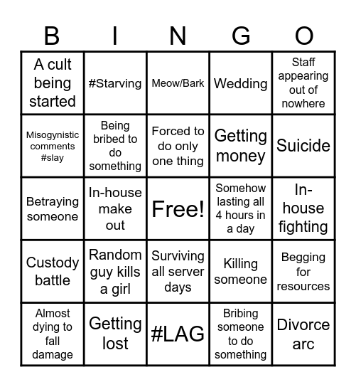 MR BEASTTTTTT Bingo Card