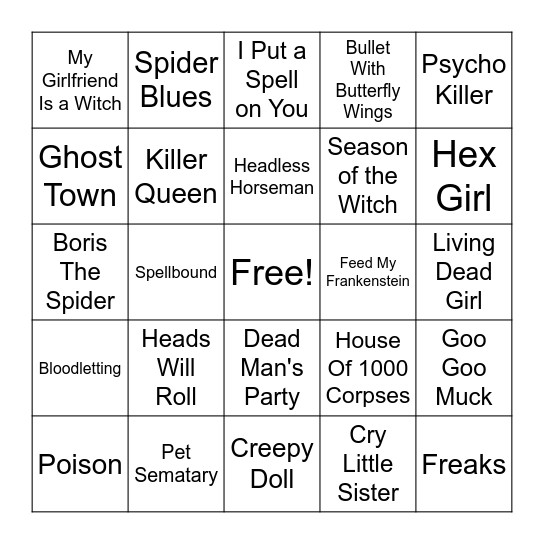 Rounds 1 & 2 - Happy Halloween! Bingo Card