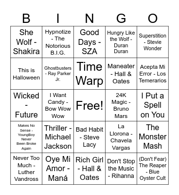 94-4 Halloween Bingo Card