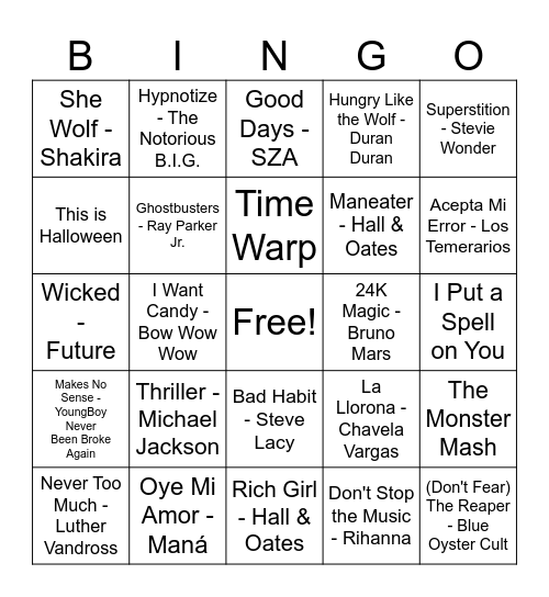 94-4 Halloween Bingo Card