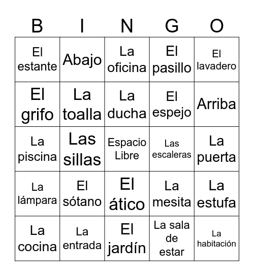 LA CASA 1 & 2 Bingo Card