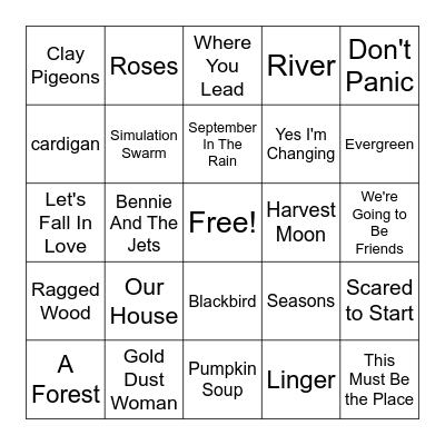 Rounds 3 & 4 - Leaf Season Bingo Card