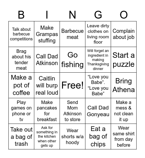 Thanksgiving in St. Augustine Bingo Card