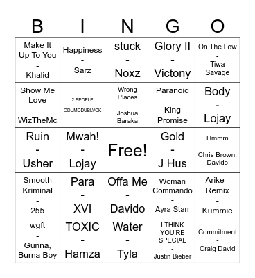 Gone Abroad Mix Bingo Card