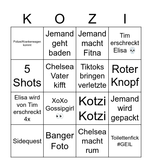 Tilsea Gehburdstahg Bingo Card