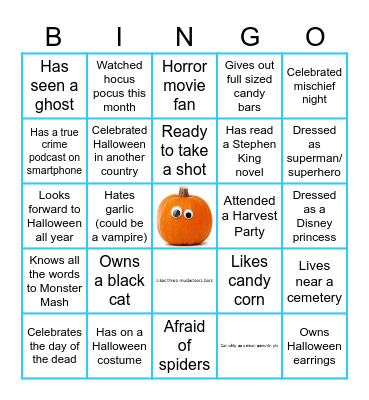Team Juarez Halloween BINGO Card