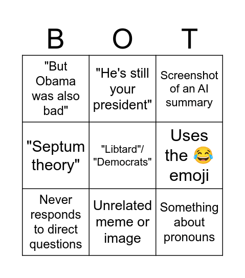 Bot Bingo Card