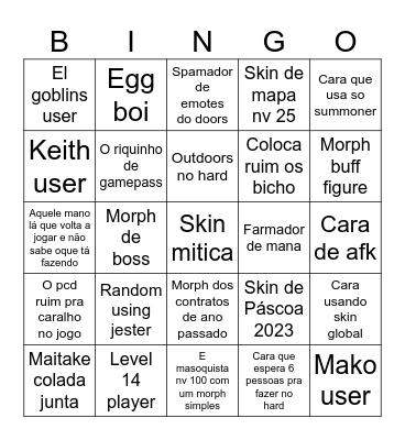 Tower heroes bingo Card