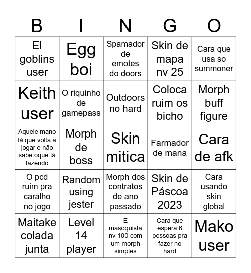 Tower heroes bingo Card