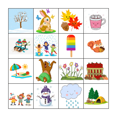 Seasons Bingo Card