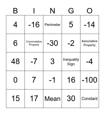 Halloween BINGO Card