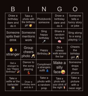 Genisis' Bingo Card
