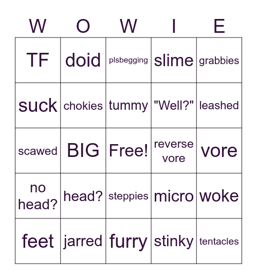 WP BINGO Card