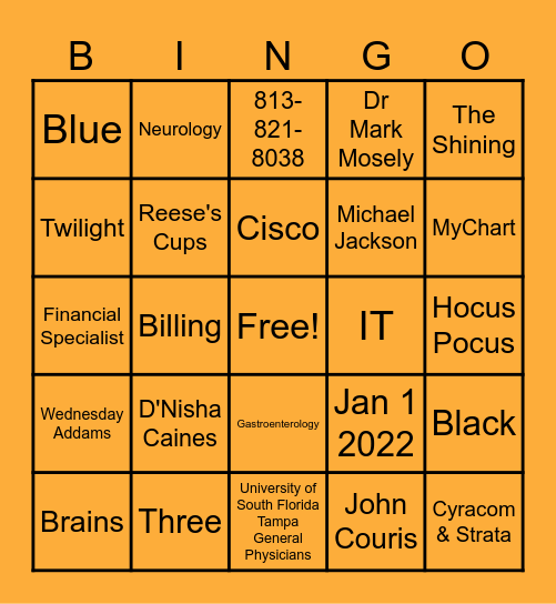 EC Spooky Bingo 2025 Bingo Card