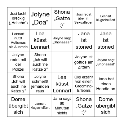 Steffingo Bingo Card