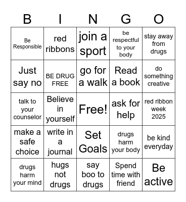Red Ribbon Week - Ramona Bingo Card