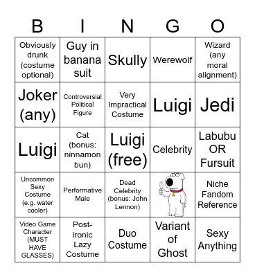J-Dogs Halloween Bingo!!! Bingo Card