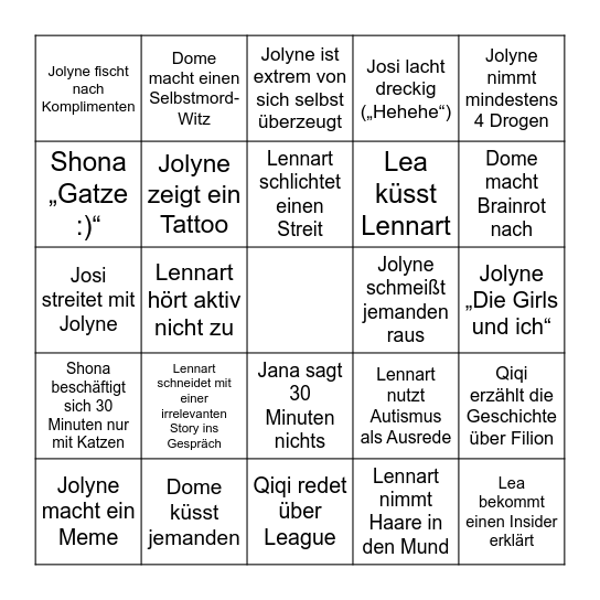 Floringo Bingo Card