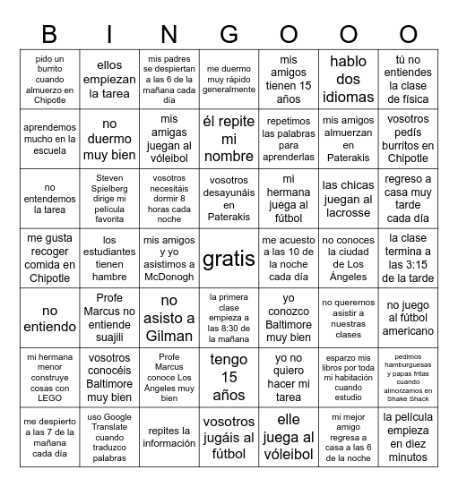 BINGO Card