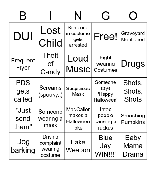 HALLOWEEN Bingo Card