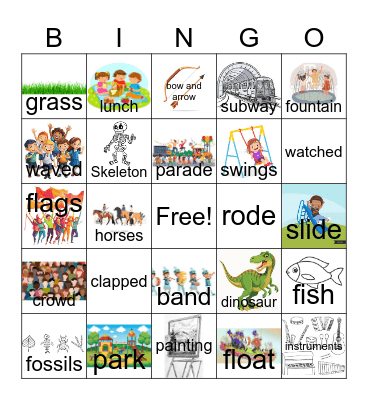 Virtual Field Trip Bingo Card