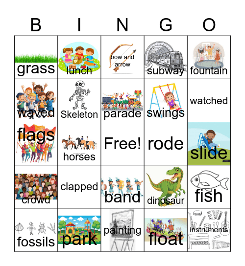 Virtual Field Trip Bingo Card