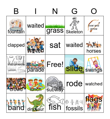 Virtual Field Trip Bingo Card