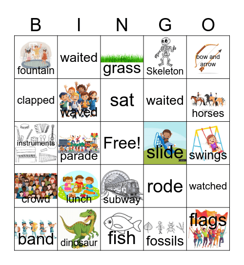Virtual Field Trip Bingo Card