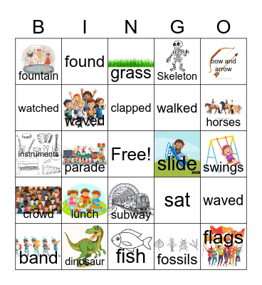 Virtual Field Trip Bingo Card