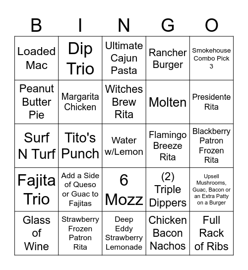 SERVER BINGO Card
