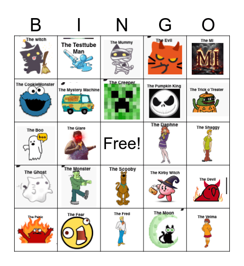 Spooky Lotteria Bingo Card