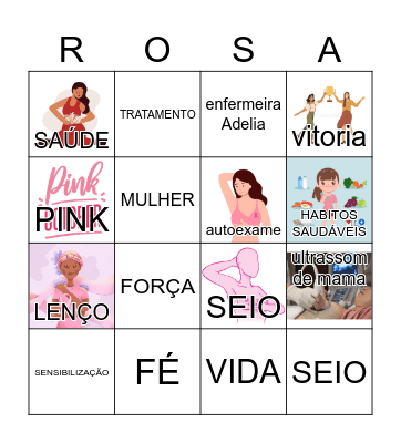 BINGO OUTUBRO ROSA Bingo Card