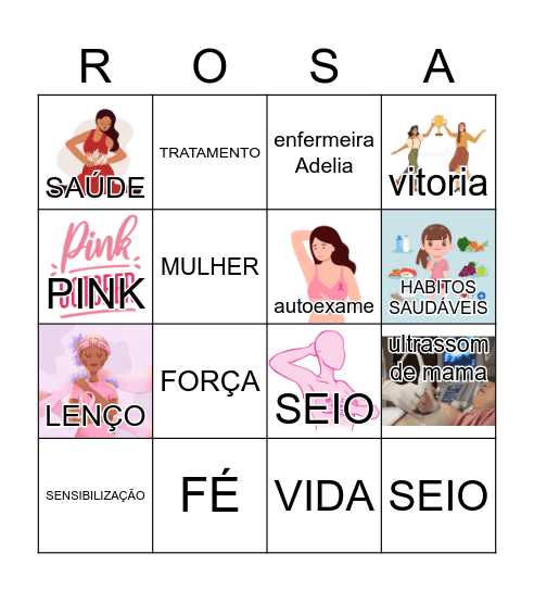 BINGO OUTUBRO ROSA Bingo Card