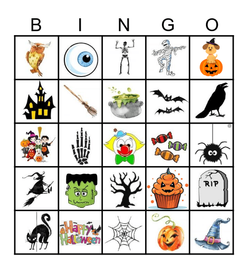 Halloween Bingo 1 Bingo Card