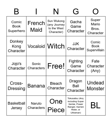 Halloween Bingo Card