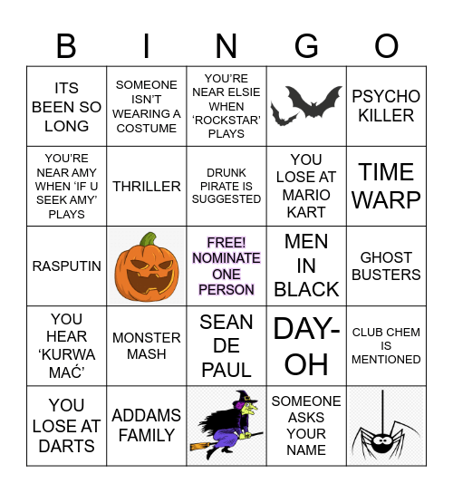 TAKE A DRINK IF… Bingo Card