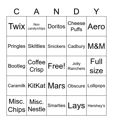 Halloween Bingo Card