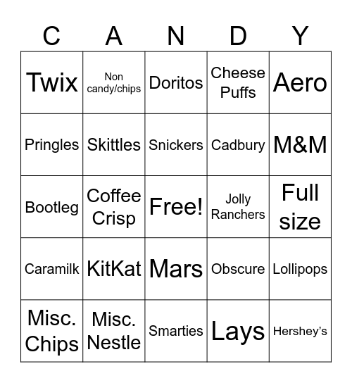 Halloween Bingo Card