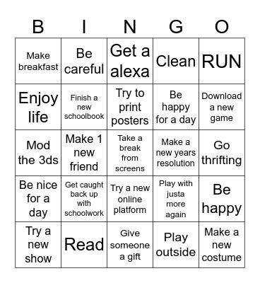 2025 bingo Card