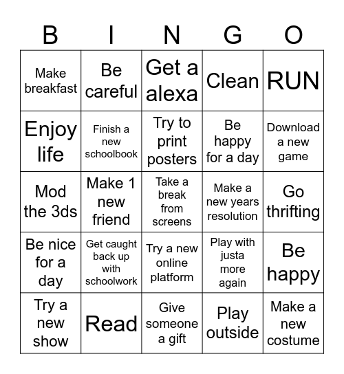 2025 bingo Card