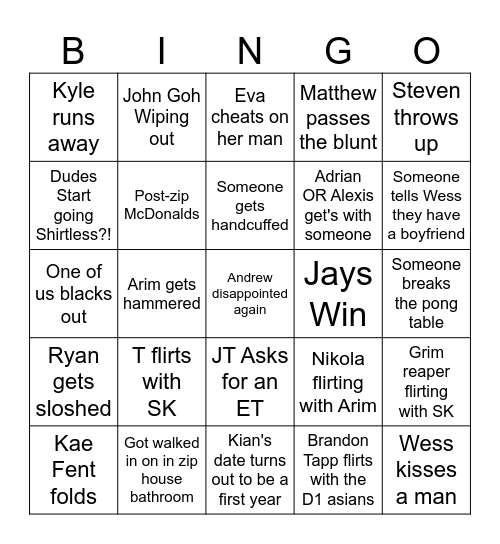 DDS1 Zip House Halloween Bingo Card