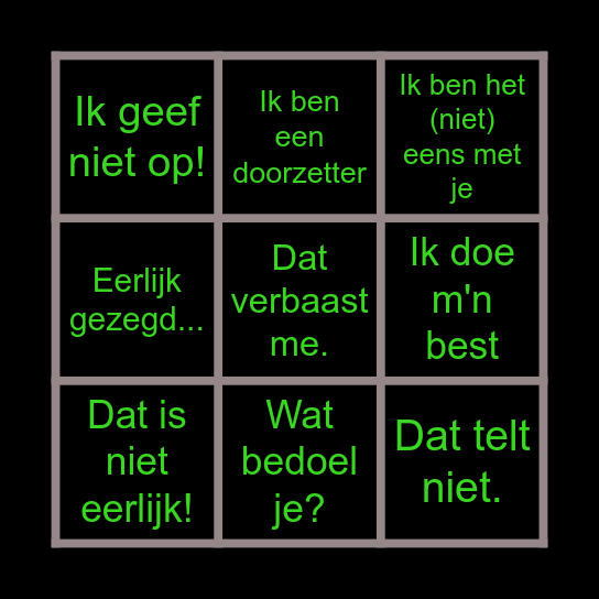 WOORD BINGO betterdutch Bingo Card