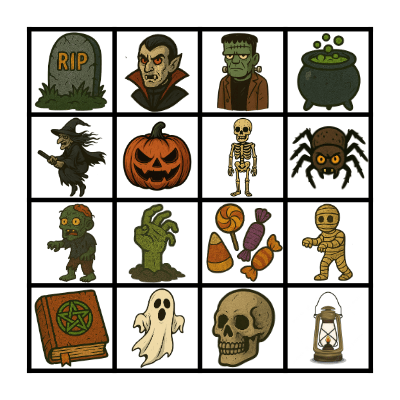 Halloween Bingo Card