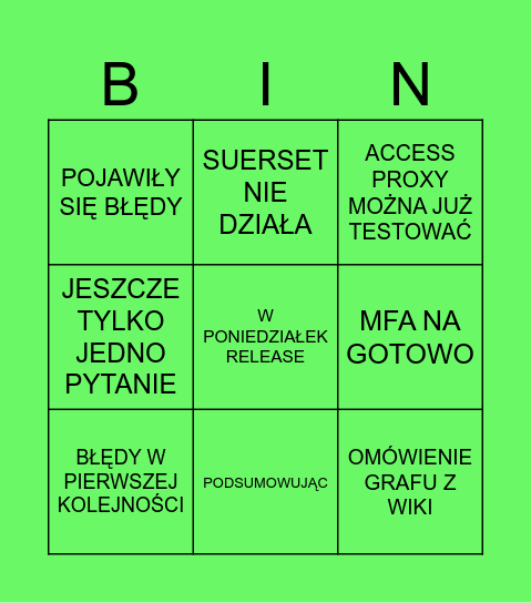 Daily Bingo Card