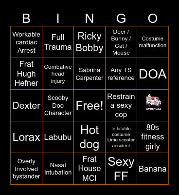 Halloweekend 2025 Bingo Card