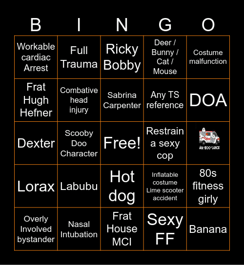 Halloweekend 2025 Bingo Card