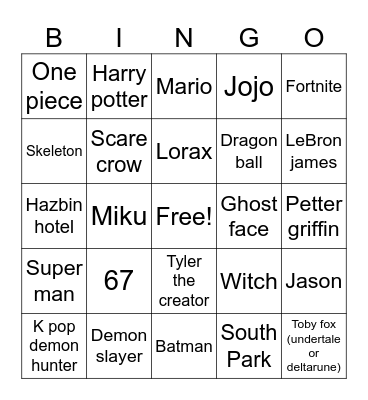 School costumes I bet im gonna see Bingo Card