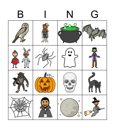 Halloween BINGO Card